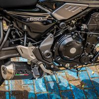 GPR escape compatible con  Kawasaki Z 650 RS 2021-2023, Satinox Poppy , Silenciador homologado para ruido, escape completo con catalizador y db killer 
