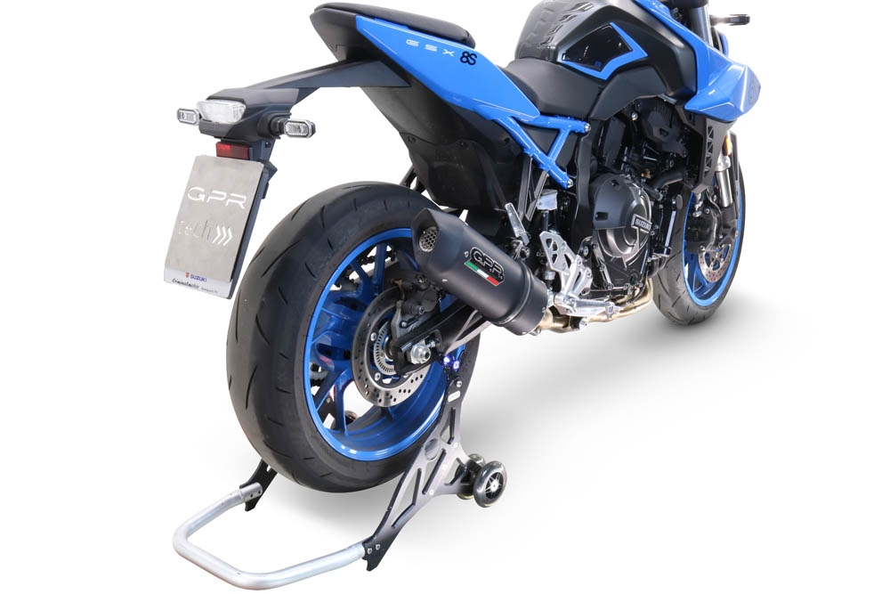 GPR escape compatible con Suzuki Gsx-8S 2022-2024, Furore Evo4 Nero, Escape completo homologado y legal,con catalizador incluido db killer extraíble 