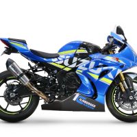 Escape compatible con Suzuki Gsx-R 1000 - 1000 R 2021-2025, GP Evo4 Titanium, Escape legal, homologado, silenciador con db killer desmontable y tubo de conexión específico 