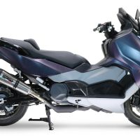 Escape compatible con Sym Maxsym TL 508 2021-2024, GP Evo4 Titanium, Escape legal, homologado, silenciador con db killer desmontable y tubo de conexión específico 