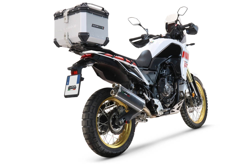 Baúl GPR TECH compatible con  Yamaha Tenere 700 2019/2020 e4 Baúl Alpi-Tech en aluminio color plata, incluye portaequipajes específico de aluminio y placa especifica de acero. Capacidad Litros 55