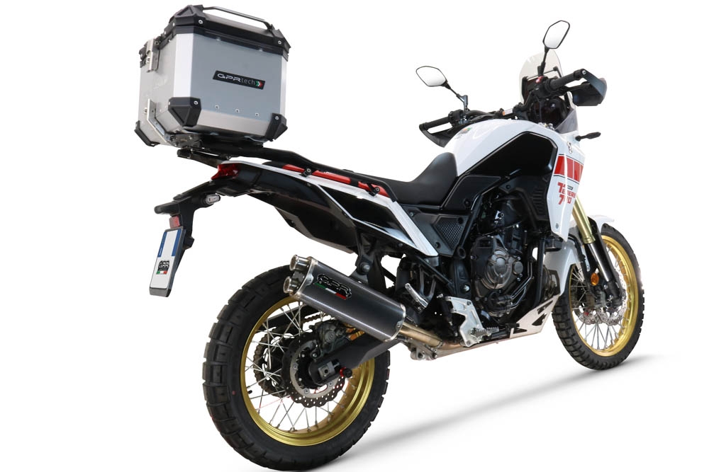 Baúl GPR TECH compatible con  Yamaha Tenere 700 2019/2020 e4 Baúl Alpi-Tech en aluminio color plata, incluye portaequipajes específico de aluminio y placa especifica de acero. Capacidad Litros 55