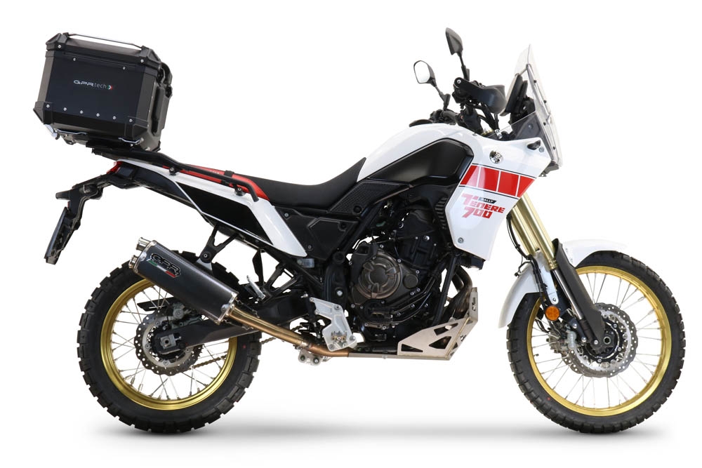 Baúl GPR TECH compatible con  Yamaha Tenere 700 2019/2020 e4 Baúl Alpi-Tech en aluminio color plata, incluye portaequipajes específico de aluminio y placa especifica de acero. Capacidad Litros 55