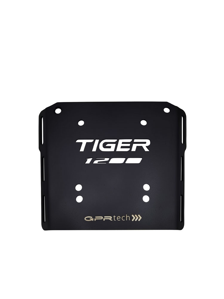 Baúl GPR TECH compatible con  Triumph Tiger 1200 explorer 2017/2021 e4 Baúl Alpi-Tech en aluminio, color negro con placa específica incluida Capacidad Litros 45