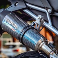 Escape compatible con Triumph Tiger 850 2020-2024, GP Evo4 Poppy, Escape legal, homologado, silenciador con db killer desmontable y tubo de conexión específico 