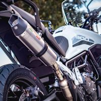 Escape compatible con Triumph Tiger 900 2020-2023, GP Evo4 Titanium, Escape legal, homologado, silenciador con db killer desmontable y tubo de conexión específico 