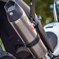 Escape compatible con Triumph Tiger 850 2020-2024, GP Evo4 Titanium, Escape legal, homologado, silenciador con db killer desmontable y tubo de conexión específico 