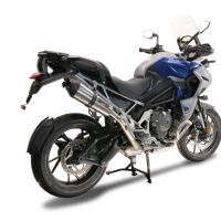 Escape compatible con Triumph Tiger 1200 Gt - Rally 2022-2024, GP Evo4 Titanium, Escape legal, homologado, silenciador con db killer desmontable y tubo de conexión específico 