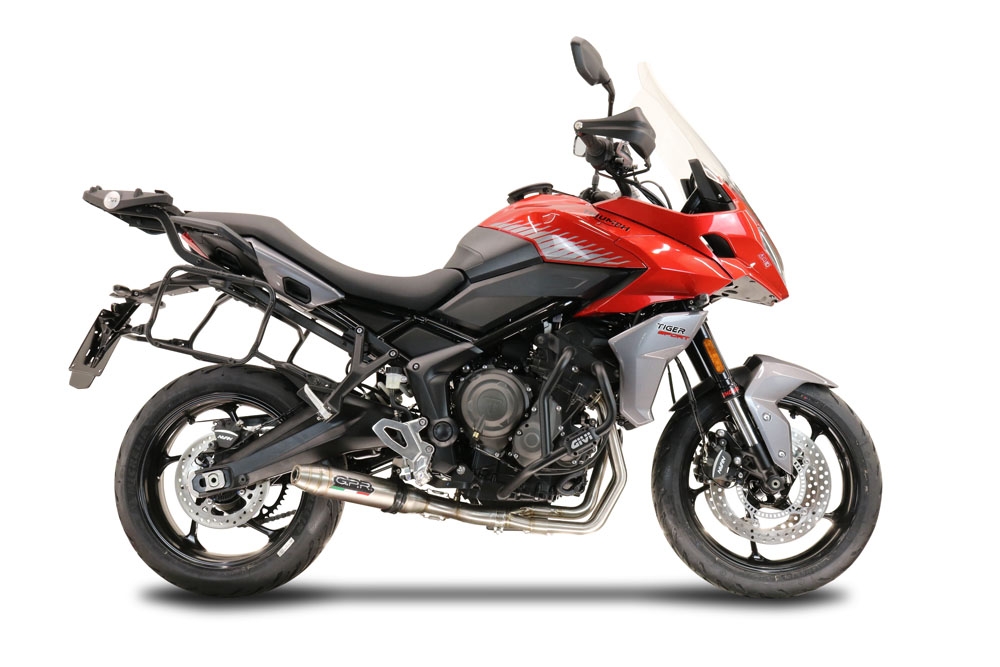 Escape compatible con Triumph Trident 660 2021-2024, Deeptone Inox, Escape completo, no legal para países de la UE, con db killer extraíble 