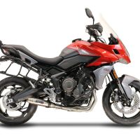 Escape compatible con Triumph Trident 660 2021-2024, Deeptone Inox, Escape completo, no legal para países de la UE, con db killer extraíble 