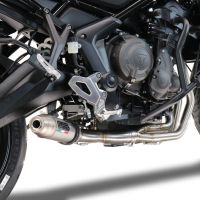 Escape compatible con Triumph Trident 660 2021-2024, Deeptone Inox, Escape completo, no legal para países de la UE, con db killer extraíble 