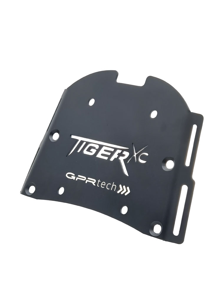 Baúl GPR TECH compatible con  Triumph Tiger 800 2011/2016 e3 Baúl Alpi-Tech en aluminio, color negro con placa específica incluida Capacidad Litros 45
