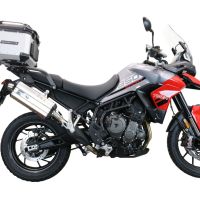 Baúl GPR TECH compatible con  Triumph Tiger 850 Sport 2020/2024 e5 Baúl Alpi-Tech en aluminio color plata con placa específica incluida Capacidad Litros 35