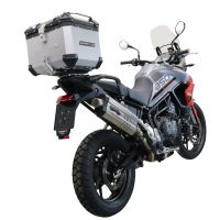 Baúl GPR TECH compatible con  Triumph Tiger 1200 Gt - Rally 2022/2024 e5 Baúl Alpi-Tech en aluminio color plata con placa específica incluida Capacidad Litros 35