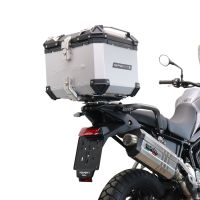 Baúl GPR TECH compatible con  Triumph Tiger 1200 Gt - Rally 2022/2024 e5 Baúl Alpi-Tech en aluminio color plata con placa específica incluida Capacidad Litros 35