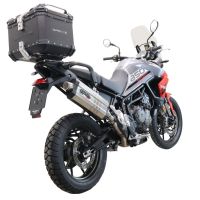 Baúl GPR TECH compatible con  Triumph Tiger 1200 Gt - Rally 2022/2024 e5 Baúl Alpi-Tech en aluminio, color negro con placa específica incluida Capacidad Litros 35