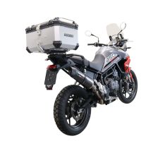 Baúl GPR TECH compatible con  Triumph Tiger 1200 Gt - Rally 2022/2024 e5 Baúl Alpi-Tech en aluminio color plata con placa específica incluida Capacidad Litros 55