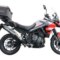 Baúl GPR TECH compatible con  Triumph Tiger 900 2020/2023 e5 Baúl Alpi-Tech en aluminio, color negro con placa específica incluida Capacidad Litros 55