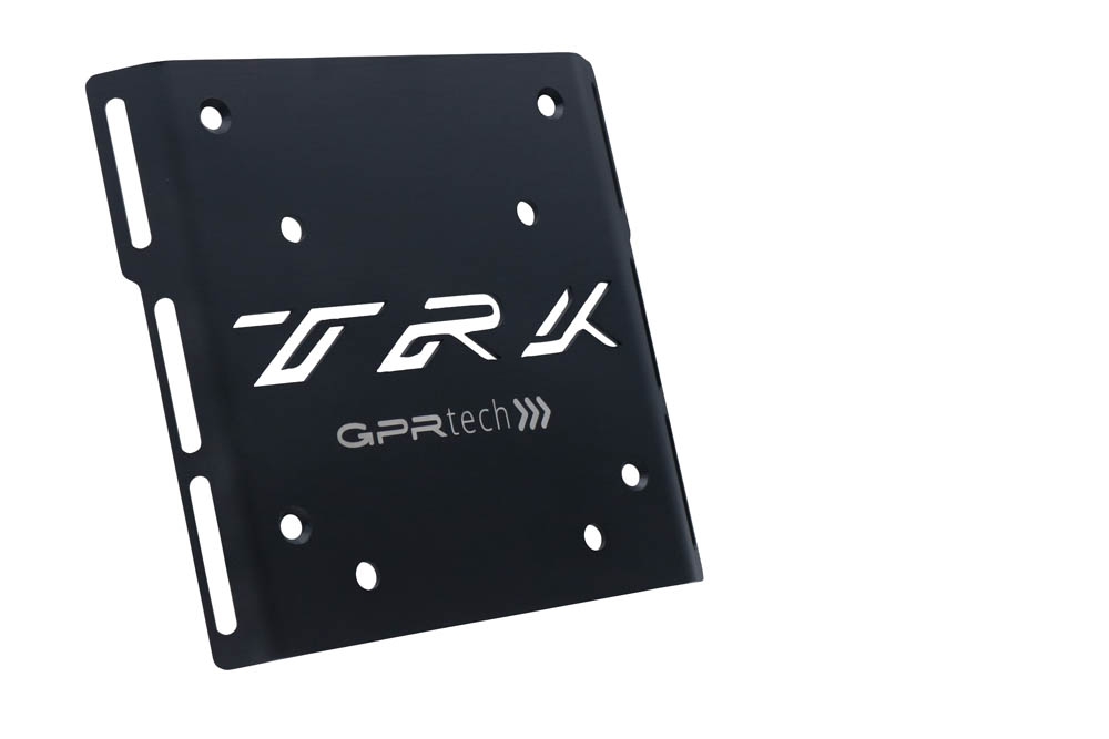 GPR TECH compatible con  Benelli Trk 125 2019/2023 Placa de fijación específica Top Case ALPITECH 55 LT compatible con portaequipajes original, fabricada en acero inoxidable con 4 puntos de anclaje