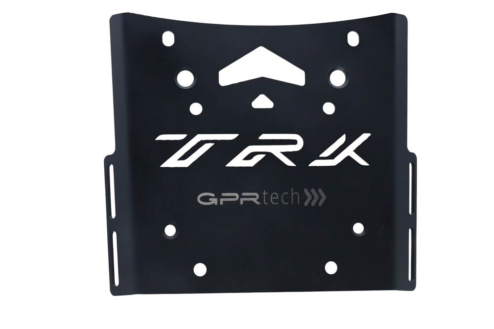 Baúl GPR TECH compatible con  Benelli Trk 502 X 2021/2024 e5 Baúl Alpi-Tech en aluminio, color negro con placa específica incluida Capacidad Litros 55