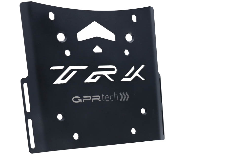 Baúl GPR TECH compatible con  Benelli Trk 502 X 2021/2024 e5 Baúl Alpi-Tech en aluminio, color negro con placa específica incluida Capacidad Litros 55