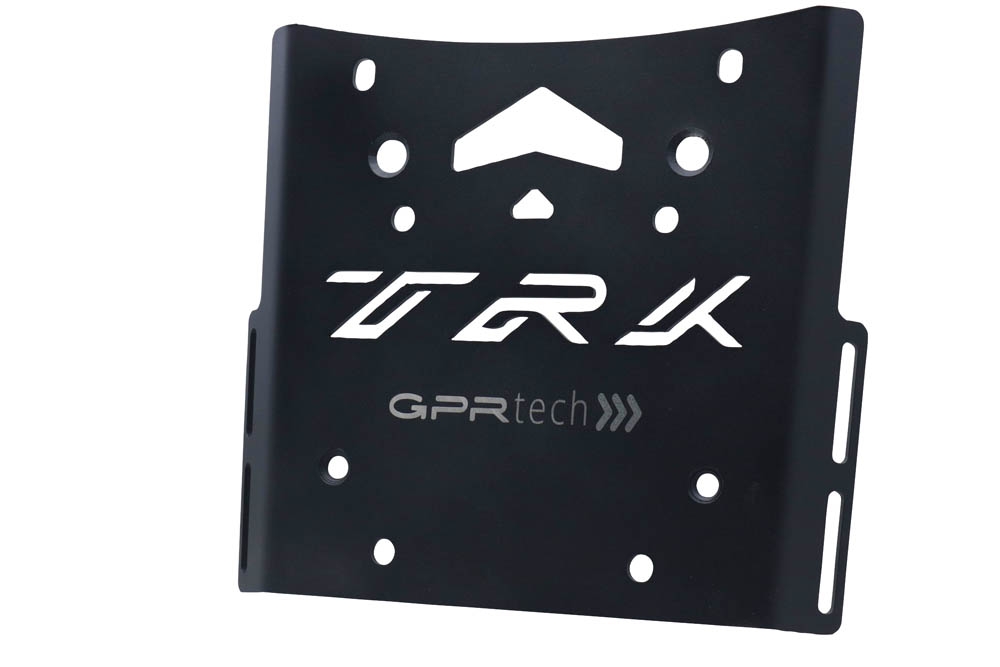 Baúl GPR TECH compatible con  Benelli Trk 502 X 2021/2024 e5 Baúl Alpi-Tech en aluminio, color negro con placa específica incluida Capacidad Litros 55