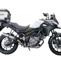 Baúl GPR TECH compatible con  Suzuki V-Strom Dl 650 2012/2016 e3 Baúl Alpi-Tech en aluminio, color negro con placa específica incluida Capacidad Litros 35