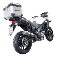Baúl GPR TECH compatible con  Suzuki V-Strom Dl 650 2021/2024 e5 Baúl Alpi-Tech en aluminio, color negro con placa específica incluida Capacidad Litros 35