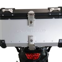 Baúl GPR TECH compatible con  Suzuki V-Strom Dl 650 2021/2024 e5 Baúl Alpi-Tech en aluminio, color negro con placa específica incluida Capacidad Litros 55
