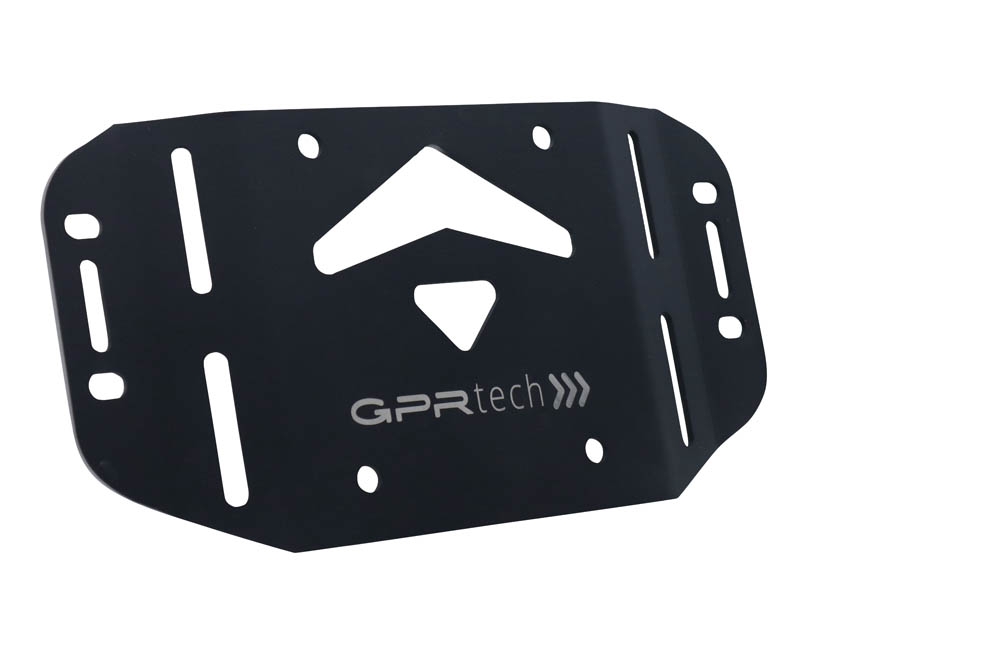 Baúl GPR TECH compatible con  Kawasaki Versys 1000 i.e. 2021/2024 e5 Baúl Alpi-Tech en aluminio, color negro con placa específica incluida Capacidad Litros 45