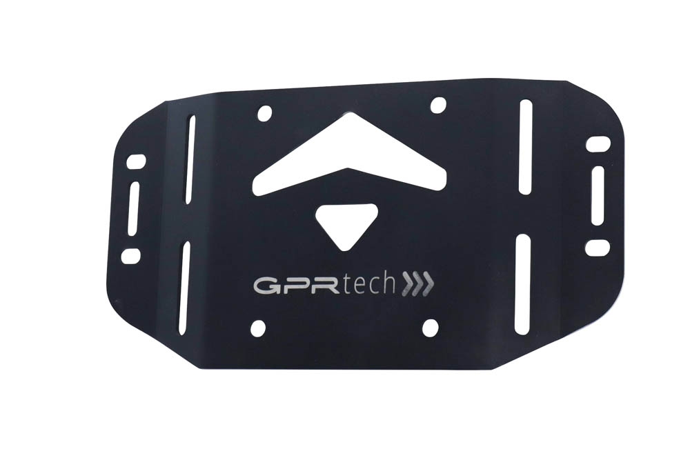 Baúl GPR TECH compatible con  Kawasaki Versys 1000 i.e. 2021/2024 e5 Baúl Alpi-Tech en aluminio, color negro con placa específica incluida Capacidad Litros 45