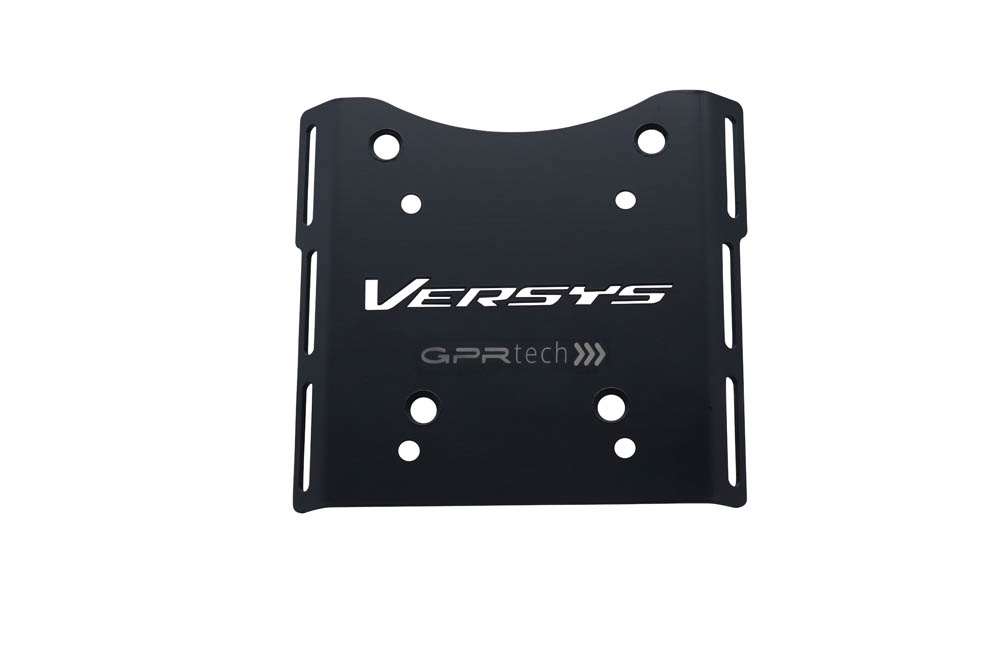 Baúl GPR TECH compatible con  Kawasaki Versys-X 300 2022/2023 e5 Baúl Alpi-Tech en aluminio, color negro con placa específica incluida Capacidad Litros 55