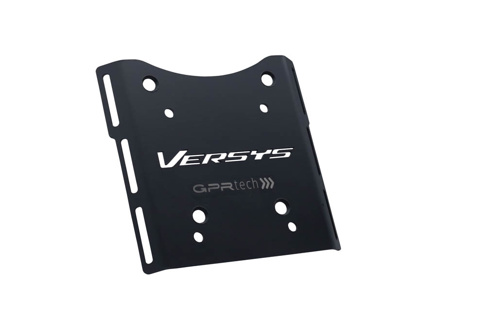 Baúl GPR TECH compatible con  Kawasaki Versys-X 300 2022/2023 e5 Baúl Alpi-Tech en aluminio, color negro con placa específica incluida Capacidad Litros 55