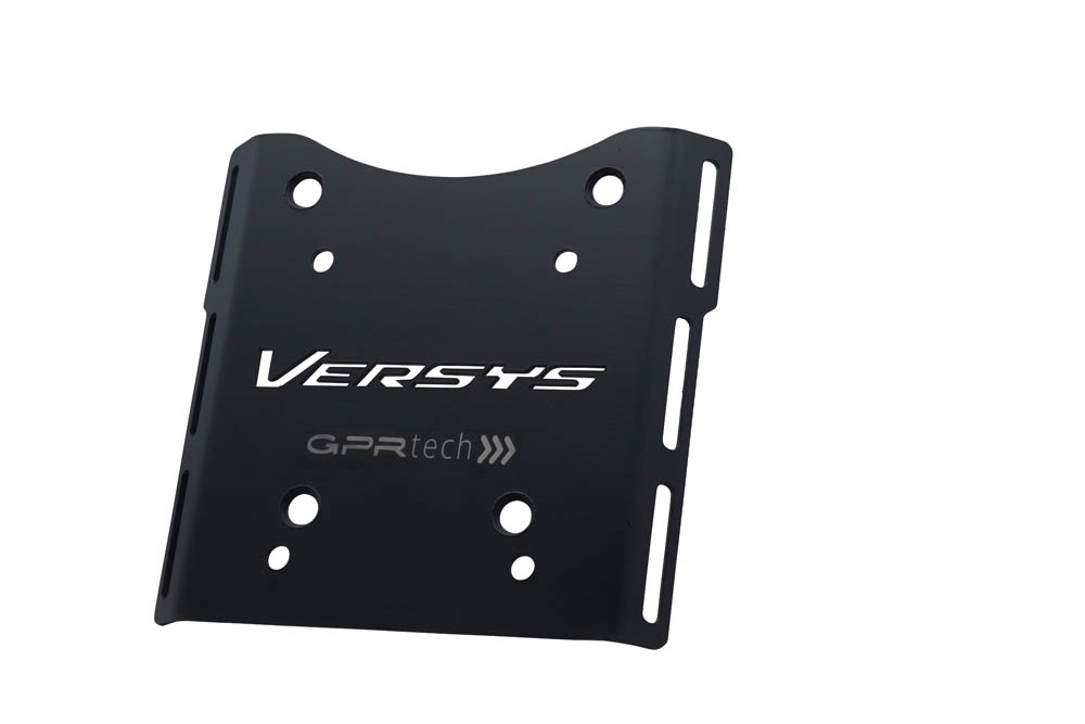 Baúl GPR TECH compatible con  Kawasaki Versys-X 300 2022/2023 e5 Baúl Alpi-Tech en aluminio, color negro con placa específica incluida Capacidad Litros 55