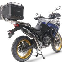 Escape compatible con Voge 525DSX 2023-2024, GP Evo4 Poppy, Escape legal, homologado, silenciador con db killer desmontable y tubo de conexión específico 