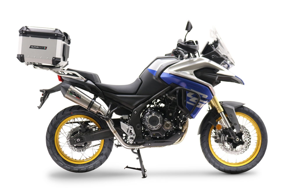 Escape compatible con Voge 525DSX 2023-2024, GP Evo4 Titanium, Escape legal, homologado, silenciador con db killer desmontable y tubo de conexión específico 