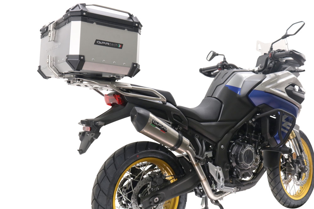 Escape compatible con Voge 525DSX 2023-2024, GP Evo4 Titanium, Escape legal, homologado, silenciador con db killer desmontable y tubo de conexión específico 