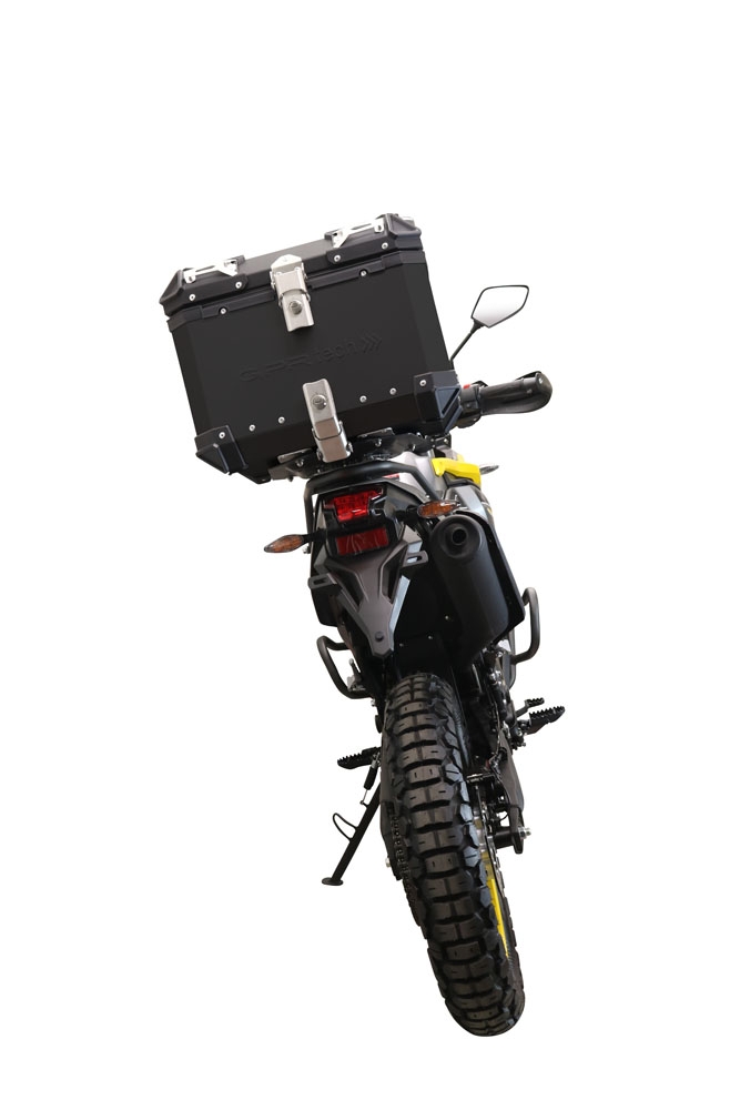 Baúl GPR TECH compatible con  Voge 300Rally 2022/2024 e5 Baúl Alpi-Tech en aluminio, color negro con placa específica incluida Capacidad Litros 35