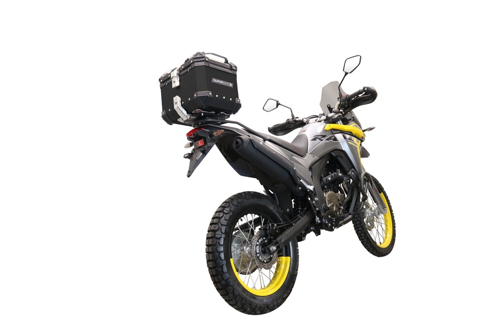 Baúl GPR TECH compatible con  Voge 300Rally 2022/2024 e5 Baúl Alpi-Tech en aluminio, color negro con placa específica incluida Capacidad Litros 26