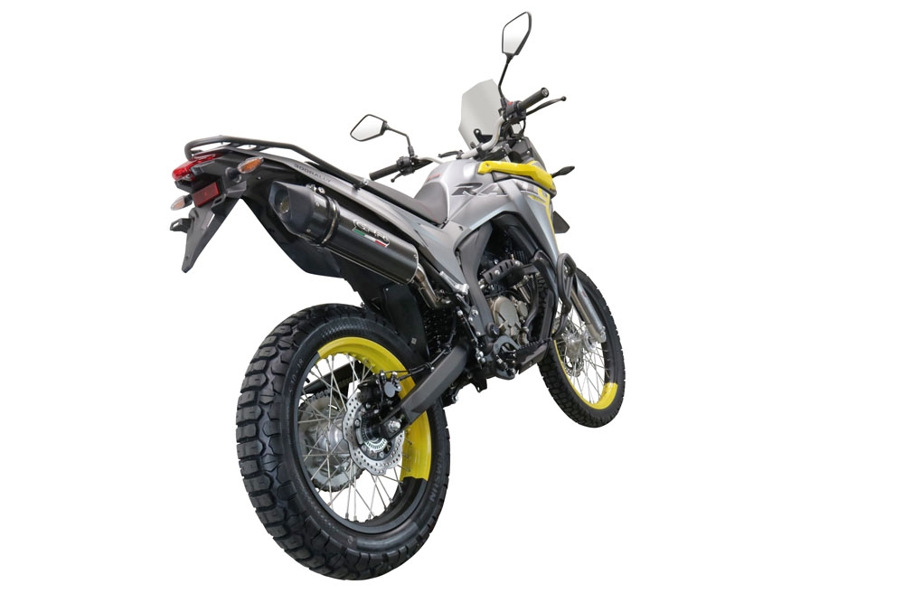 GPR escape compatible con  Voge 300Rally 2022-2024, Furore Evo4 Poppy, Escape legal, homologado, silenciador con catalizador, db killer desmontable y tubo de conexión específico 