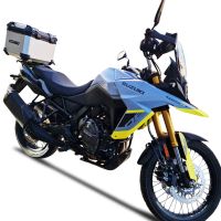 Baúl GPR TECH compatible con  Suzuki V-STROM DL 800 DE - SE 2023-2025 e5 Baúl Alpi-Tech en aluminio color plata con placa específica incluida Capacidad Litros 45