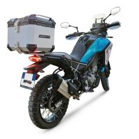 Baúl GPR TECH compatible con  Cf Moto 450MT 2023/2025 Euro5 Plus Baúl Alpi-Tech en aluminio color plata con placa específica incluida Capacidad Litros 45