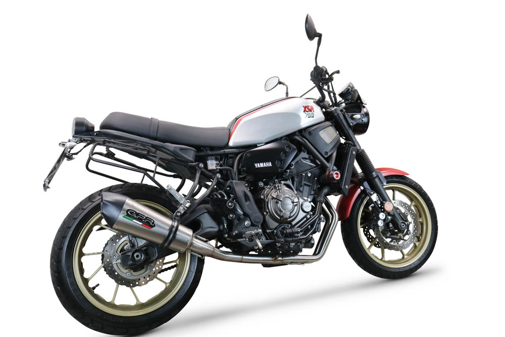 Escape compatible con Yamaha Xsr 700 2017-2020, Gpe Ann. titanium, Escape completo, no legal para países de la UE, con db killer extraíble 