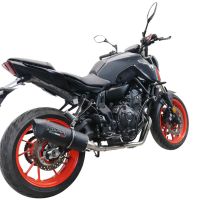 GPR escape compatible con  Yamaha Mt-07  2021-2024, Furore Nero, Escape completo racing, incluyendo colector y db killer desmontable, sin homologación 