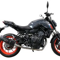 GPR escape compatible con  Yamaha Mt-07  2021-2024, Furore Evo4 Poppy, Escape completo homologado y legal,con catalizador incluido db killer extraíble 