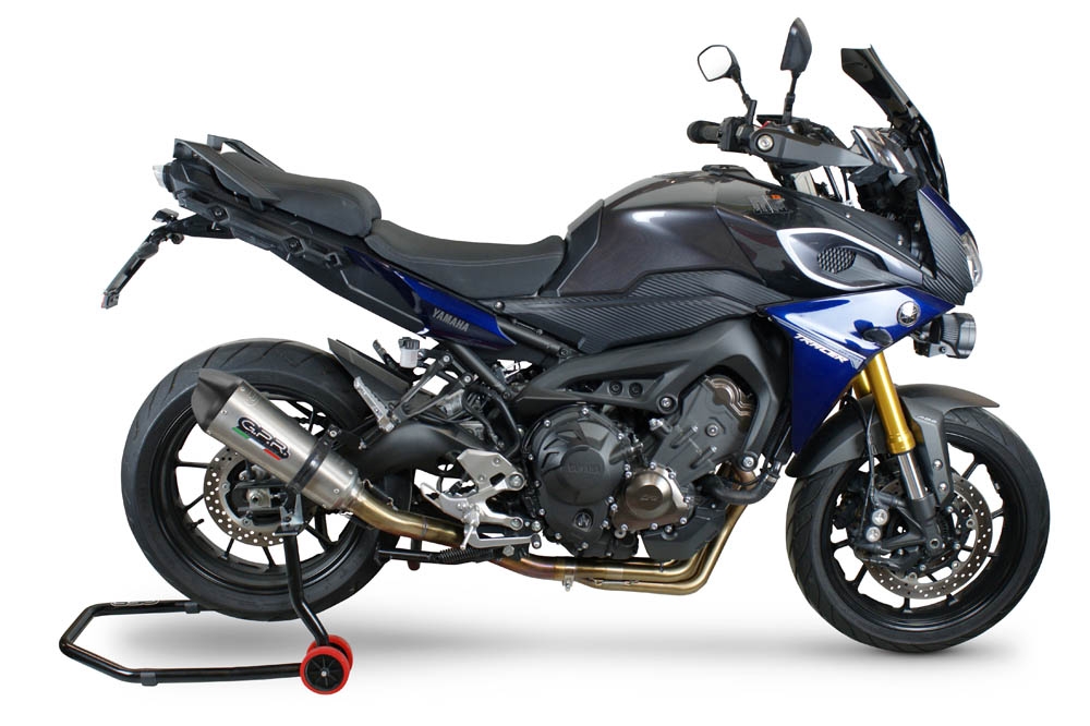 Escape compatible con Yamaha Mt-09 Tracer 900 2015-2020, Gpe Ann. titanium, Escape completo racing, incluyendo colector y db killer desmontable, sin homologación 