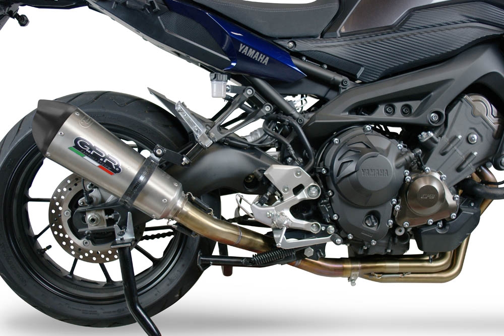Escape compatible con Yamaha Mt-09 Tracer 900 2015-2020, Gpe Ann. titanium, Escape completo racing, incluyendo colector y db killer desmontable, sin homologación 