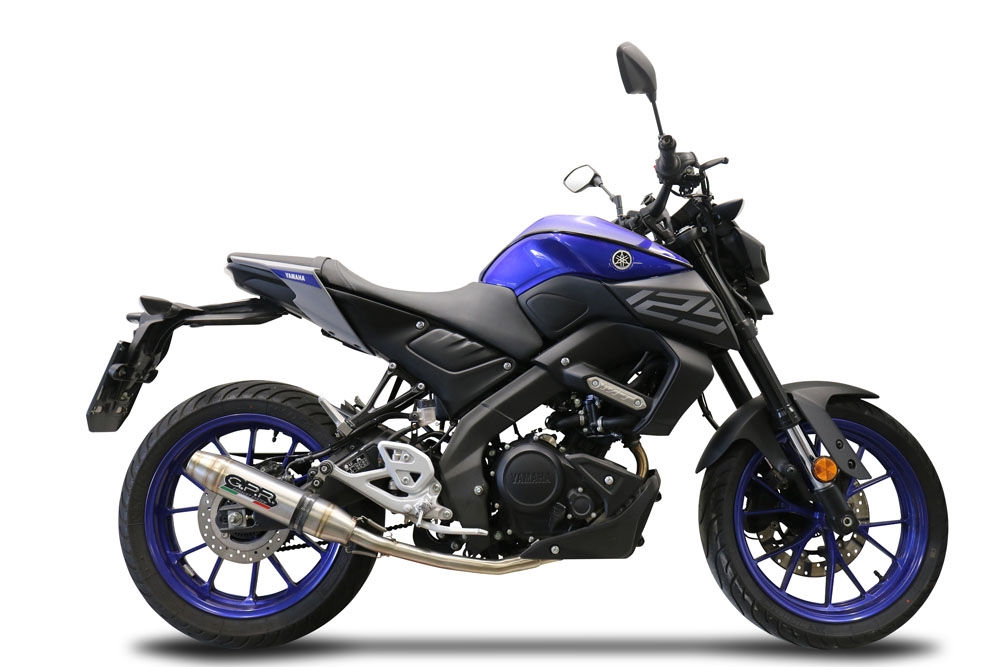 Escape compatible con Yamaha Mt 125 2020-2020, Deeptone Inox, Escape completo, no legal para países de la UE, con db killer extraíble 