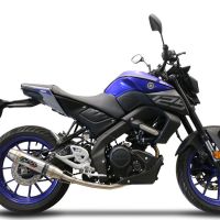 Escape compatible con Yamaha Mt 125 2020-2020, Deeptone Inox, Escape completo, no legal para países de la UE, con db killer extraíble 