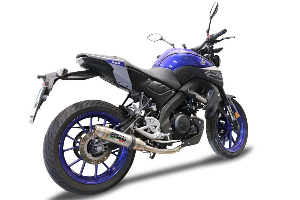 Escape compatible con Yamaha Mt 125 2020-2020, Deeptone Inox, Escape completo, no legal para países de la UE, con db killer extraíble 